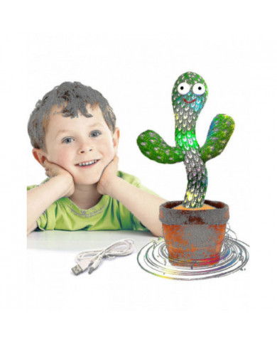 Dancing Cactus répète ce que vous dites, jouet électronique en peluche avec éclairage, jouets d’enregistrement de [...]