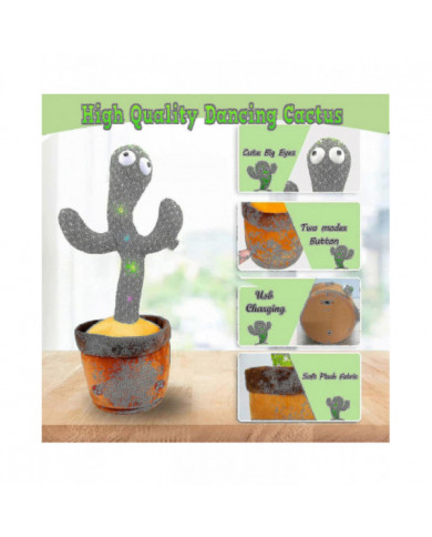Dancing Cactus répète ce que vous dites, jouet électronique en peluche avec éclairage, jouets d’enregistrement de [...]