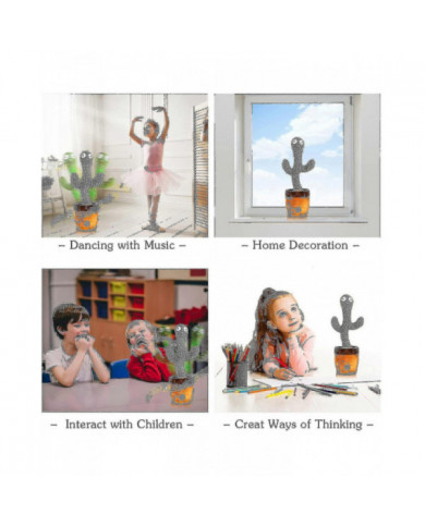 Dancing Cactus répète ce que vous dites, jouet électronique en peluche avec éclairage, jouets d’enregistrement de [...]