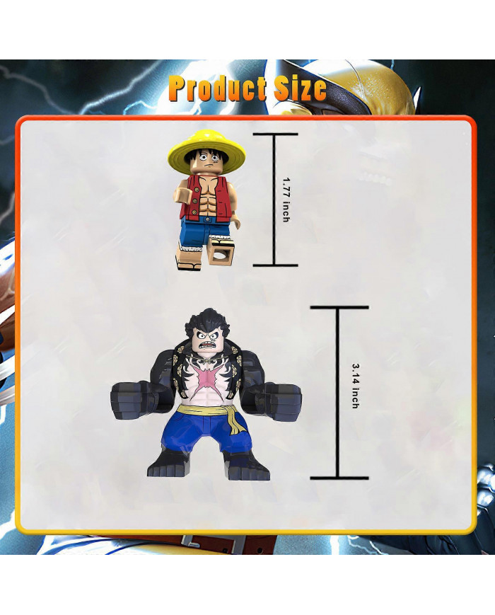 17Pcs One Piece Action Figures Building Block Sets 1.77/3.14 Inches Collectible Anime One Piece Action Figures [...]
