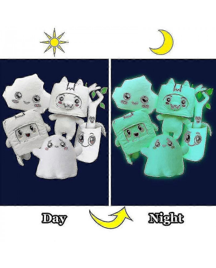 Lankybox Glow In The Dark Peluche Foxy Boxy Ghosty Lanky Box Amovible Soft Toy Enfants Cadeau Tourné Poupée Fille [...]