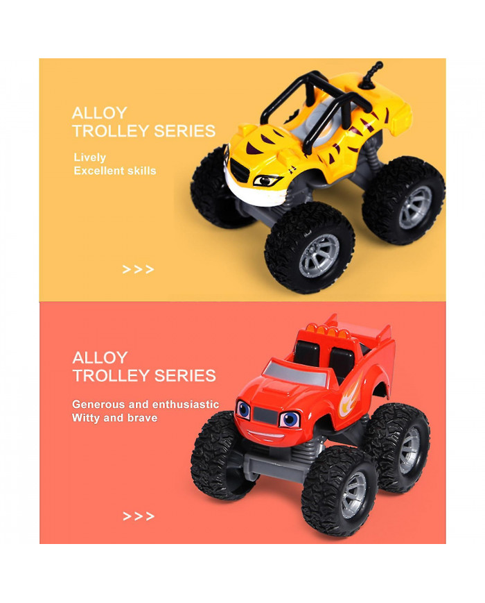 Nouveau Hot Blaze And The Monster Machines Racers 4 Pack, ensemble de véhicules à pousser en métal moulé sous [...]