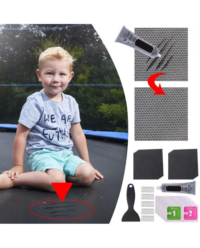 Kit de réparation de patch trampoline répare les trous ou les déchirures dans les matelas de trampoline 1ml