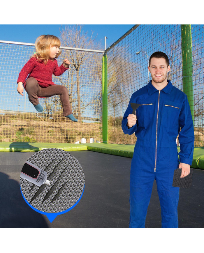 Kit de réparation de patch trampoline répare les trous ou les déchirures dans les matelas de trampoline 1ml