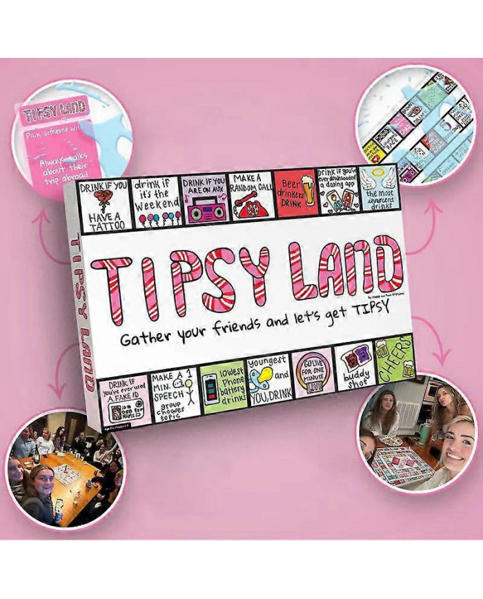 Tipsy Party Board GameParty board game, fun drinking game for friends