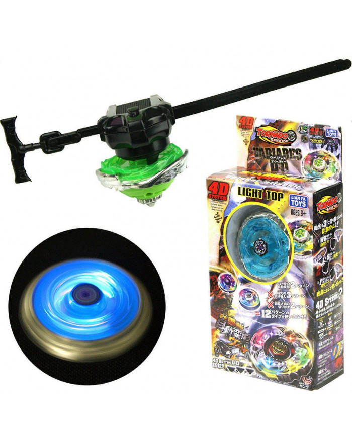 Gyroscope lumineux avec gyroscope de combat de lumière coloré avec lanceur de règle de traction pour jeu [...]