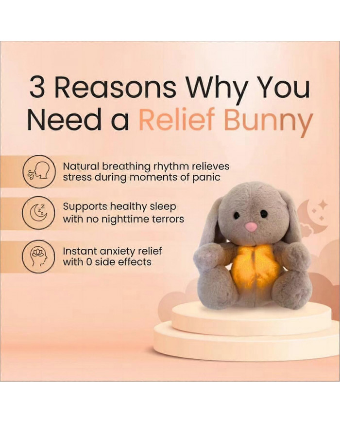 Bébé Respiration Lapin Bébé Lapin Apaisant Poupée En Peluche Jouet Bébé Enfants Apaisant Musique Compagnon De Sommeil