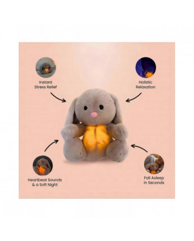 Bébé Respiration Lapin Bébé Lapin Apaisant Poupée En Peluche Jouet Bébé Enfants Apaisant Musique Compagnon De Sommeil