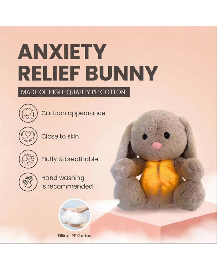Bébé Respiration Lapin Bébé Lapin Apaisant Poupée En Peluche Jouet Bébé Enfants Apaisant Musique Compagnon De Sommeil
