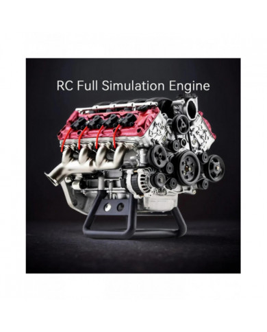 Kit d’assemblage de modèle de moteur à combustion interne V8 RC Moteur de simulation complet adapté à la voiture [...]