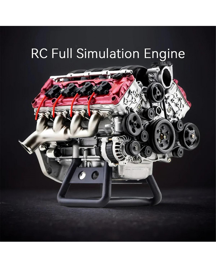 Kit d’assemblage de modèle de moteur à combustion interne V8 RC Moteur de simulation complet adapté à la voiture [...]
