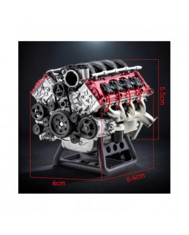 Kit d’assemblage de modèle de moteur à combustion interne V8 RC Moteur de simulation complet adapté à la voiture [...]