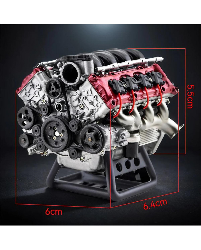 Kit d’assemblage de modèle de moteur à combustion interne V8 RC Moteur de simulation complet adapté à la voiture [...]