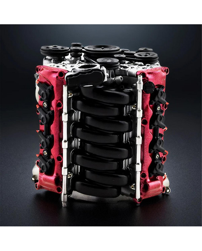 Kit d’assemblage de modèle de moteur à combustion interne V8 RC Moteur de simulation complet adapté à la voiture [...]