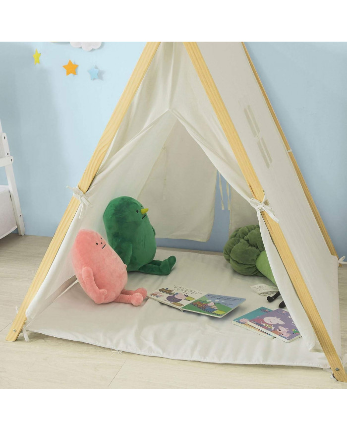 SoBuy OSS02-W,Enfants enfants jouent à la maison de jeu de tente avec le tapis de plancher