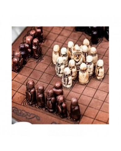 Jeu de société Hnefatafl, jeu d’échecs viking, jeu d’échecs en bois, ensemble de voyage adulte / enfant avec boîte [...]