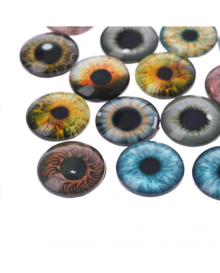 20Pcs Glass Doll Eyes Animal DIY Crafts Eyeballs For Dinosaur Eye Accessories Jewelry Making Handmade 8mm/12mm/18mm