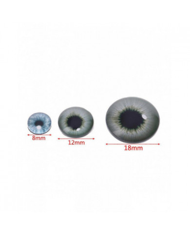20Pcs Glass Doll Eyes Animal DIY Crafts Eyeballs For Dinosaur Eye Accessories Jewelry Making Handmade 8mm/12mm/18mm