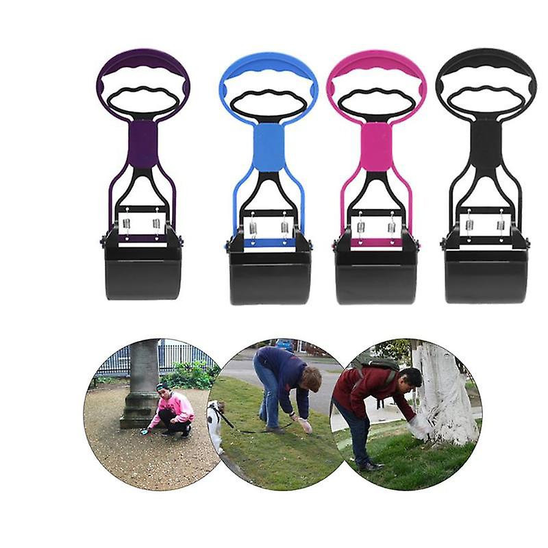 Long Handle Pet Pick Up Outdoor Cleaning Waste Clip Out Pet Pick Up Clip Road Garbage Picker-Red