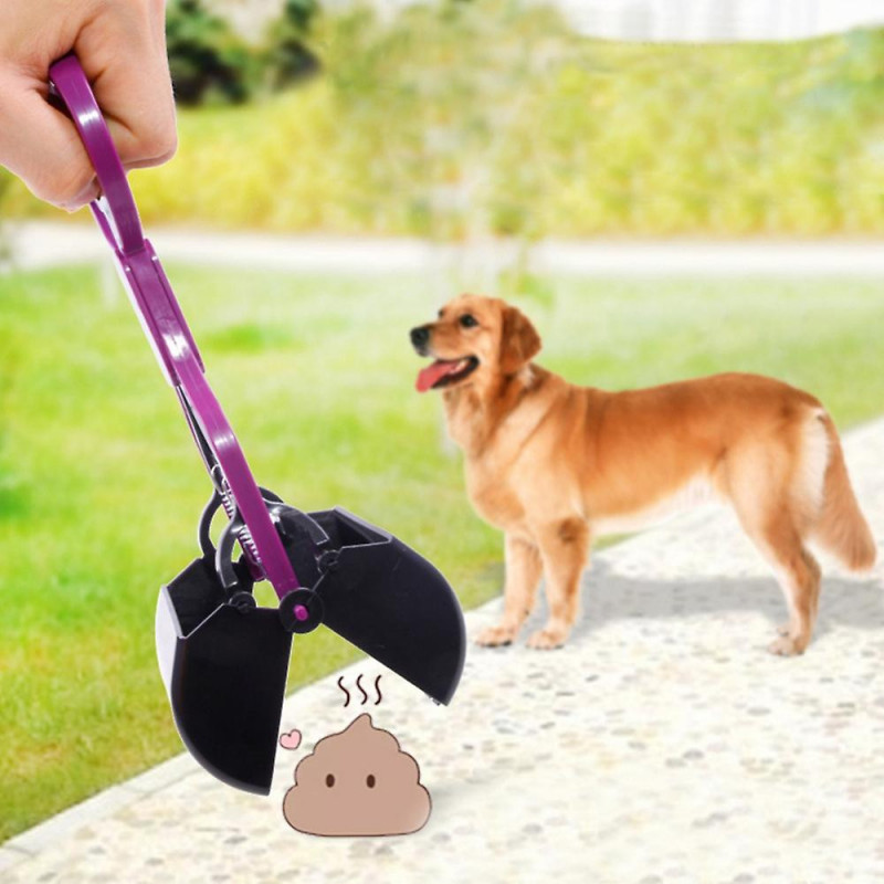 Long Handle Pet Pick Up Outdoor Cleaning Waste Clip Out Pet Pick Up Clip Road Garbage Picker-Red