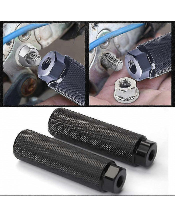 4pcs Bike Pegs, alliage d’aluminium Anti-dérapant Plomb Pied Vélo Pédales Bmx Pegs pour vélo Cyclisme Arrière Stu