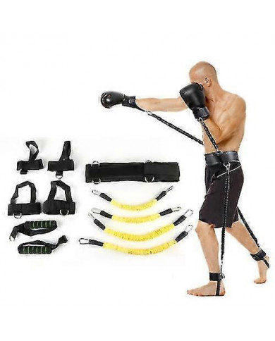 Bounce Trainer Fitness Resistance Band Boxing Suit Latex Tube Tension Corde Leg Waist Trainer