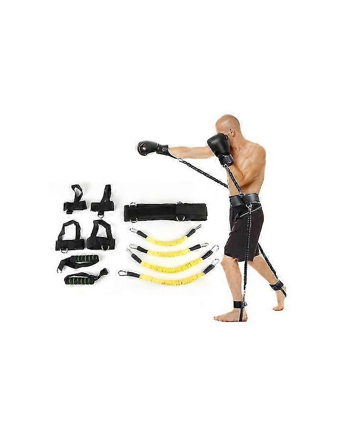 Bounce Trainer Fitness Resistance Band Boxing Suit Latex Tube Tension Corde Leg Waist Trainer