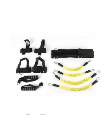 Bounce Trainer Fitness Resistance Band Boxing Suit Latex Tube Tension Corde Leg Waist Trainer