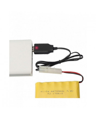 Chargeur pour 7.2v Ni-cd Ni-mh Entrée de batterie Ac 110v-240v Sortie 7.2v 250ma Avec Tamiya Ket-2p Plug Pour [...]