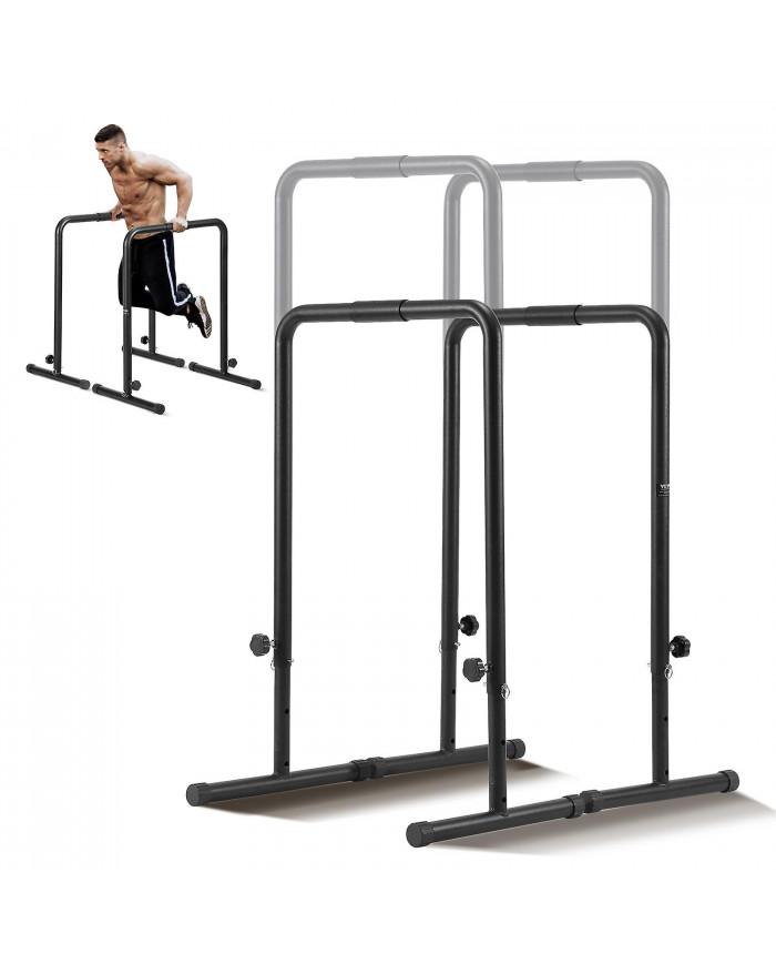 Dip Bars, 440 lbs Capacity, Heave Duty Dip Stand Station with Adjustable Height, Parallel Bars for Strength [...]