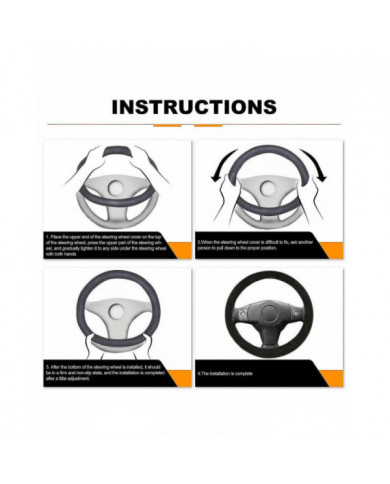 12v Heated Steering Wheel Cover Tangle Free Design Car Heating Hand Warmer 15in Kit