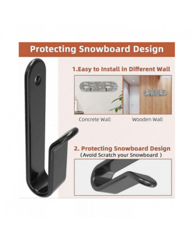Clips muraux horizontaux pour snowboard, support mural pour snowboard, rangement pour support de snowboard, [...]