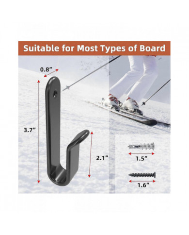 Clips muraux horizontaux pour snowboard, support mural pour snowboard, rangement pour support de snowboard, [...]