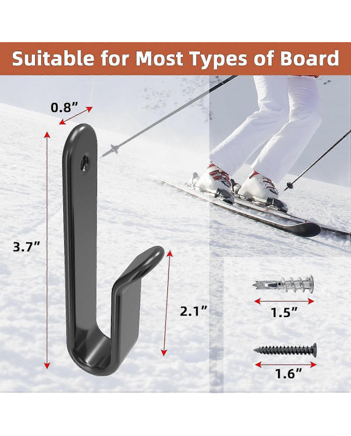 Clips muraux horizontaux pour snowboard, support mural pour snowboard, rangement pour support de snowboard, [...]