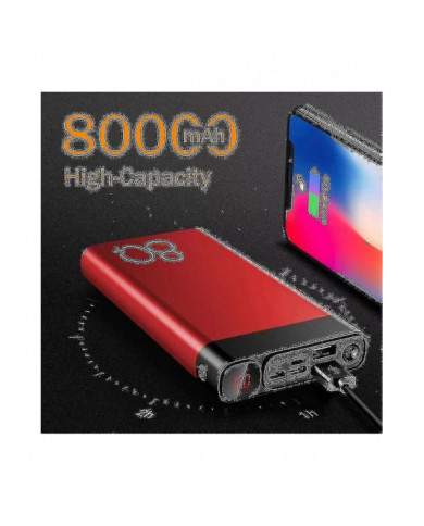 80000mah Banque d’alimentation portable avec lumière LED