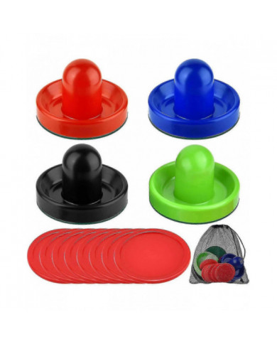 Air Field Hockey Set Hockey Table Accessories Hitter Set 4 Pushers, 8 Balls