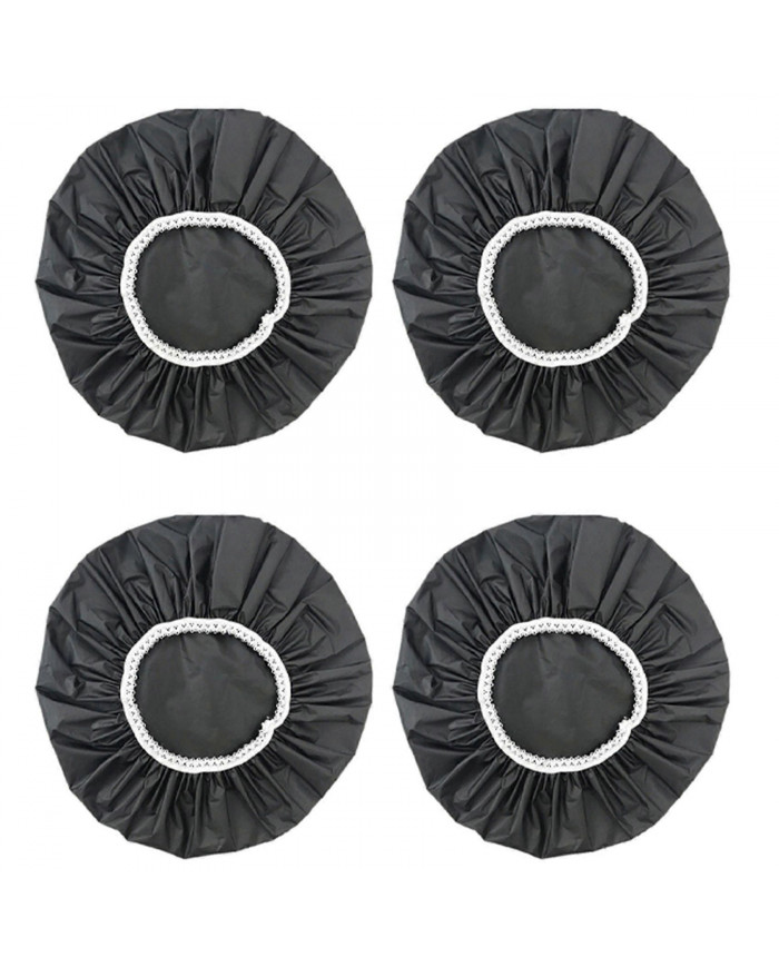 4Pcs Ménage Imperméable Bonnets de Douche, Bonnet de Natation, Ensemble De Cheveux De Bonnets De Douche Élastiques [...]