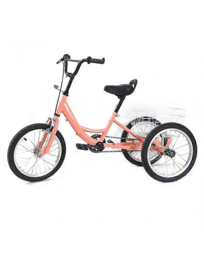 Tricycle pour enfants à vitesse unique de 16 pouces avec grand panier