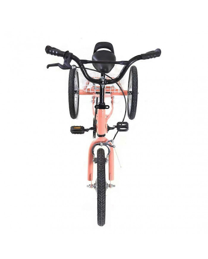 Tricycle pour enfants à vitesse unique de 16 pouces avec grand panier