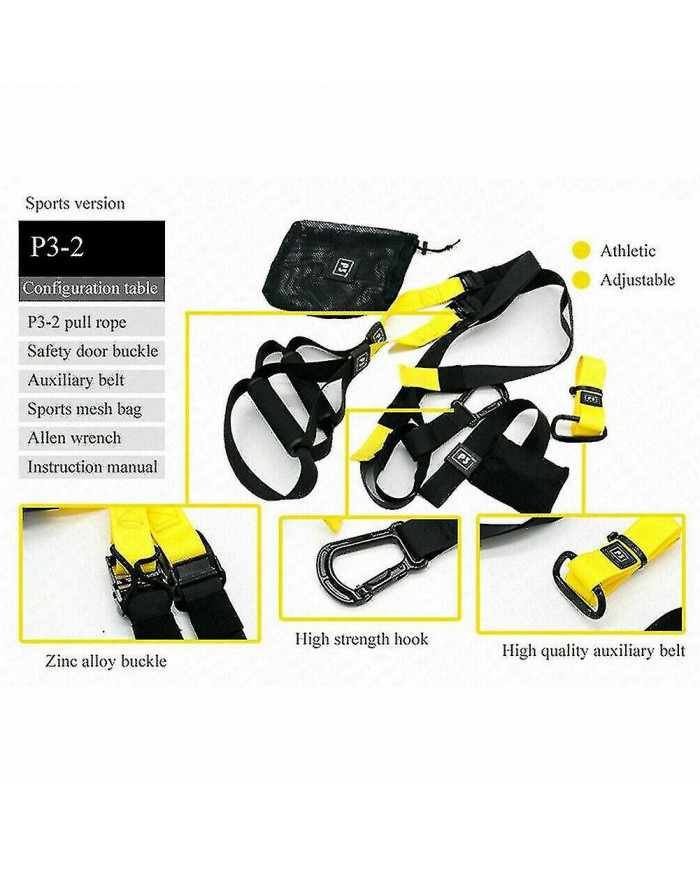 Pro Suspension Trainer Straps Home Gym Fitness Resistance Bands For Trx Training