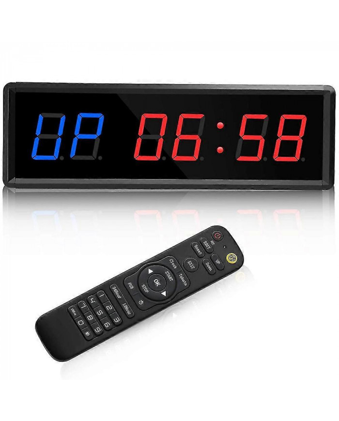 Training Gym Interval Timer Count Down/up Clock,led Gym Timer Stopwatch With Remote For Home Gym Fi