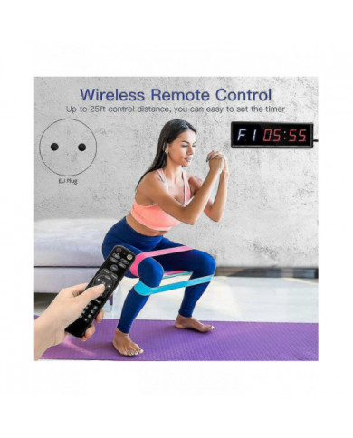 Training Gym Interval Timer Count Down/up Clock,led Gym Timer Stopwatch With Remote For Home Gym Fi