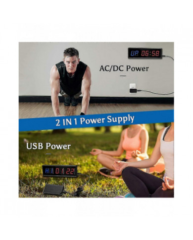 Training Gym Interval Timer Count Down/up Clock,led Gym Timer Stopwatch With Remote For Home Gym Fi