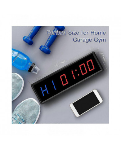 Training Gym Interval Timer Count Down/up Clock,led Gym Timer Stopwatch With Remote For Home Gym Fi