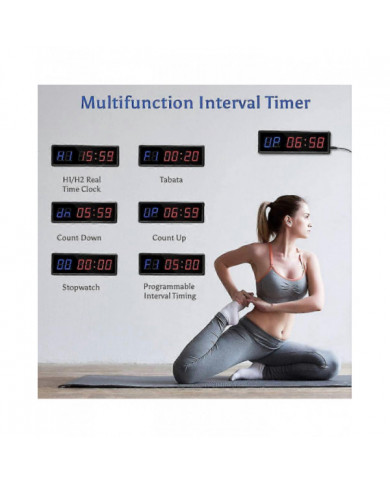 Training Gym Interval Timer Count Down/up Clock,led Gym Timer Stopwatch With Remote For Home Gym Fi