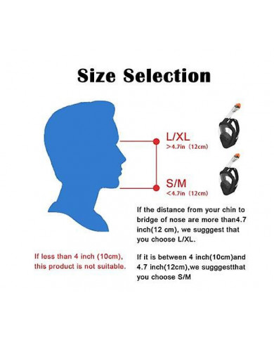 Plongée sous-marine Full Face Diving Mask Anti Fog Scuba Swim Masks Safe Anti Leak Double respiration Separation [...]