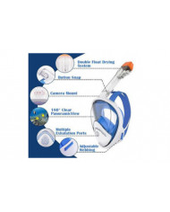 Plongée sous-marine Full Face Diving Mask Anti Fog Scuba Swim Masks Safe Anti Leak Double respiration Separation [...]