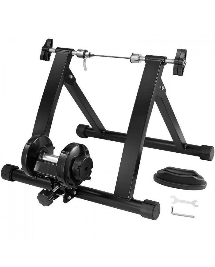 Support d’entraîneur de vélo, stationnaire magnétique, moteur à faible bruit, entraîneur de vélo pliant protable [...]