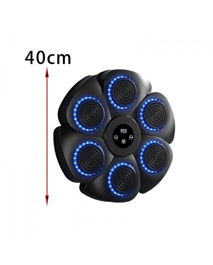 Music Boxing Machine Boxing Target Mat Fitness Electronic Boxing Wall Target Black No Gloves