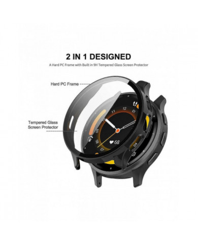 Boîtier de montre PC pour Garmin Venu 3s, housse de protection complète avec film en verre trempé HD